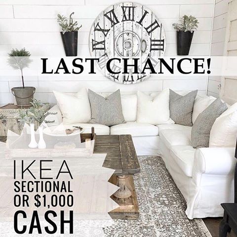🌿Last Chance!! Don’t miss out! 🤩 Go to @giving.with.grace for details!🌿 .
.
#livingroomideas #farmhouse #fixerupper #ikea #decor #cozyhome