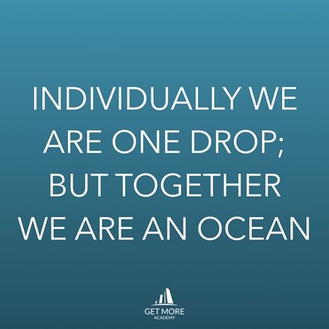 What's your opinion or favorite quote about collaboration?
#collaboration #individual #together #ocean #opinion #quote #onedrop #drop #getmoreacademy #coaching #team #teams #entrepreneuruniversity #speaker #germany #unitedstates #keap #infusionsoft #partner #partnering #growth #impact #internationalspeaker