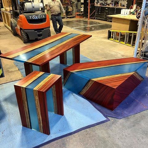 ⚒Table Set🛠what do you think? . 
Comment below...
. 🤘🏼Follow @woodworkingplanster •
•
Credit to @blackforestwoodco . 
#woodworkingplanster 
#woodworks #woodworking #woodwork #woodworkingskills #woodfurniture #woodenfurniture #wooden #woodisgood #woodlovers #woodland #carpentry #carpenterlife #carpenter #woodlovers #wood #woodstock #woodburning #woodtable #woodentable #rivertable #resincraft #epoxy #resin