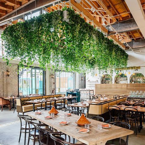#HDAwards finalist @baveldtla from  Los Angeles firm @studiounltd and architect Osvaldo Maiozzi is an airy Middle Eastern restaurant that boasts cascading pothos vines from the ceiling. To find out more about our finalists, go to hospitalitydesign.com 📸: Tanveer Badal #hospitalitydesign #hdmag