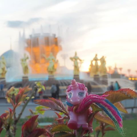 #sunset #miracle #wishes #unicorn #чудеса #единорог #дерево #дуб #закат #искусство #art #фонтан #подсветка #fountain