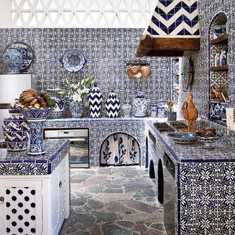 Loved reading the story behind this fabulous kitchen in Mexico designed by @michellenussbaumer in @archdigest via @amytastley. Every element was inspired by one of her trips to different parts of the world and manufactured by skilled artisans in Mexico. Look at those hand painted tiles 🙌 .
.
.
.
.
.
#interiordesign #design  #interiors #houseinspiration #homedesign #interiorinspo #design  #decor  #decorator #decorlovers  #decoration #interiorstyle #interior_design #homedecor #luxury #interiorinspiration #interiordesignideas #interiordesigner #architecture #designerrooms  #interiorslove  #home  #kitchenremodel #decoration #architecturaldigest #kitchendesign #adstyle #art #trending #kitchendecor #kitchenideas