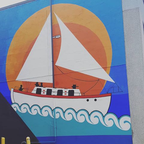 Smell the sea and feel the sky. Let your soul and spirit fly. Into the mystic. #vanmorrison #wallpainting #wallart #sailinstagram #sailing #streetart #art #streetphotography #aphotoaday #photooftheday April28