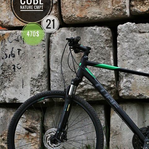 Кроссовый велосипед Cube Nature CMPT 2016
Цена: 470$
Рост: 176-186 см
Дорожный велосипед гибридного типа с оборудованием профессионального класса Shimano, 27 скоростей. Технические особенности: алюминиевая рама Aluminium Superlite, амортизационная вилка SR Suntour NEX HLO, двойные обода CUBE SX24, дисковые гидравлические тормоза Shimano BR-M355. Подходит для активной езды по различным дорогам и пересеченной местности. Диаметр колес - 28 дюймов. Вес - 13,95 кг.
Характеристика:
Рама:
Алюминий
Вилка:
Масляно-пружинная
Ход вилки:
63
Задний перекл:
Shimano XT RD-M772, Shadow, 9-Speed
Обода:
Двойные
Тормоза:
Дисковые гидравлические
Скорости:
27 (3*9)
Вес:
13.95 кг.
Диаметр колес:
28
.
.
.
#bicycle #bicycles #bicycleporn #bicyclette #bicyclelove #speed #travel #instabike #sport #instatag #bike #bikelife #bikes #biker #bikeride #вело #велосипед #велопрогулка #велопробег #велоспорт #инстаграманет #инстатаг #велосипеды #велопарад #велосезон #велодень #байк #скорость #спорт