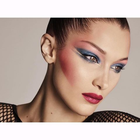 Here’s another shot from our @voguejapan beauty story. @bellahadid shot by @luigiandiango . Eighties inspired looks using Dior . #hair by @luigimurenu , #makeup by #peterphilips , #styling @paulcavaco , @anna_dello_russo @bitton , #beauty #eighties #bellahadid @diormakeup @dior
