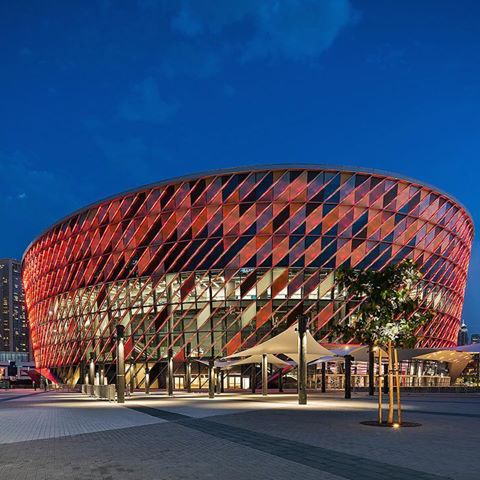 The recently completed Coca Cola Arena (Formerly Dubai Arena) located at @citywalkdubai by @dar_shairandpartners⁣⠀
⁣⠀
Interesting Fact about the Arena which is constructed by @asgcuae :⁣⠀
Dubai Arena’s roof structure alone weighs 4000 tonnes, which is 7 x the weight of the world’s largest airliner A380! ⁣⠀
@meraasdubai 
@cocacolaarena 
@cocacolamiddleeast