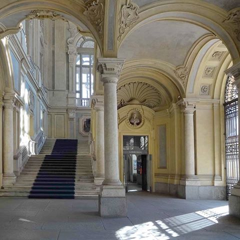 Staying in northern Italy but stepping into Turin with the ground floor entrance of the Madama Palace that houses the city's Museum of Ancient Art.