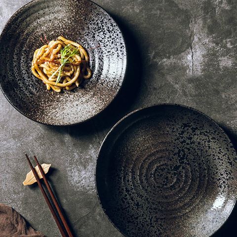 Japanese rhyme vintage black pearl ceramic plate | @thefeelter .
.
.
.
.
.
#plate #plates #diningtable #diningroomdecor #diningroom #designerfurniture #designer #dinner #homedecor #home #homesweethome #homegoods #ootd #eat #food #fork #green #white #round #lunch #brunch #thefeelter #goods #products [www.thefeelter.com]