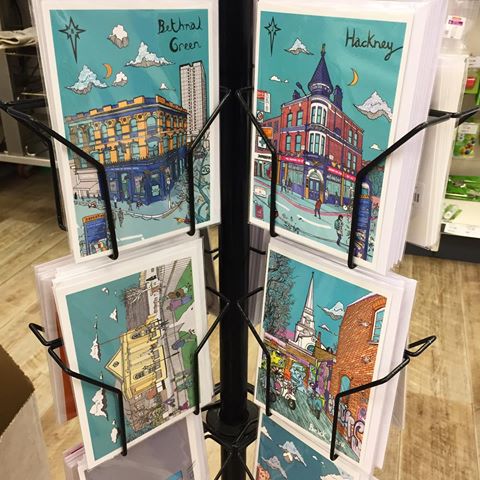 Cards stocked up at 5th Avenue shop, London.
#cards #illustration #bowquarter