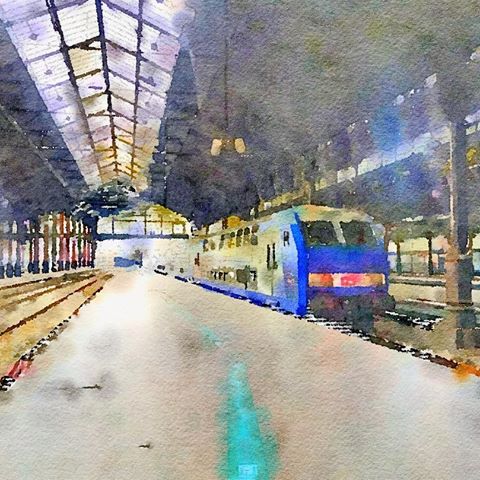 Monet and Me! #saintlazare #painting #impressionism #waterlogue #app
Phone app, I can’t paint!