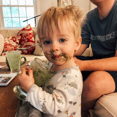 Someone is loving mommy’s green smoothie 💚
After a series of busy mornings helping my mother-in-law move into her new home, we’re loving having a slower morning before church.
Happy Sunday everyone! Hope you’re taking some time to rest.