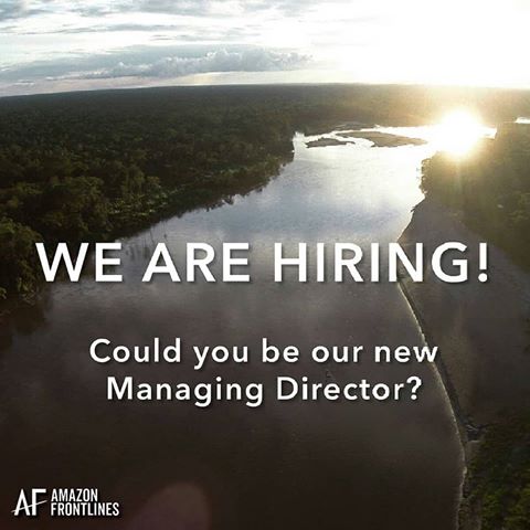 Amazon Frontlines is hiring!
We're looking for an exceptional new Managing Director to join our international team in a dynamic, multicultural & multidisciplinary environment in Ecuador’s northern Amazon. The ideal candidate will have natural leadership skills and proven experience in non-profit management. Working at the intersection of operations, human resources, finance and programs, the Managing Director will work closely with the Executive Director to support and ensure the well-being and effectiveness of our growing organization.
Find out more & apply: www.amazonfrontlines.org/who/team/jobs/
#amazon #ecuador #peru #colombia #indigenous #indigenousrights #frontlines #tribes #survival #climatechange #environment #forests #amazonia #nonprofit #nonprofitjobs