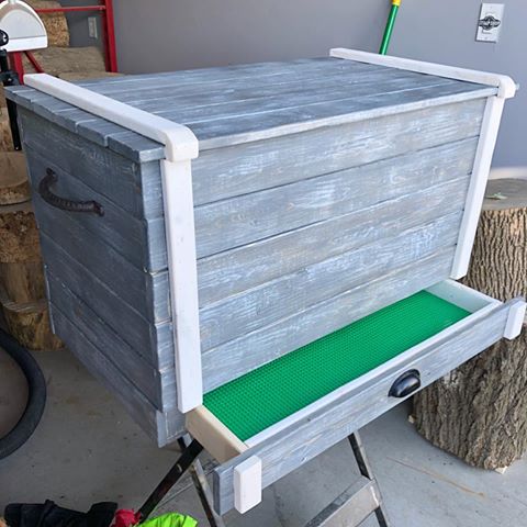 Swipe through and check out the toy chest with a hidden lego storage drawer we built.  Mark, Dom and I built this in one day for the @rustoleumca #we_wood campaign. 😁
.
.
.
#thestumpshop #homedecor #lego #legotray #woodworking #decor #homedecor #diy #carpentry #wood #wooden #oneofakind #storage #neat #woodworkersofinstagram 🌳