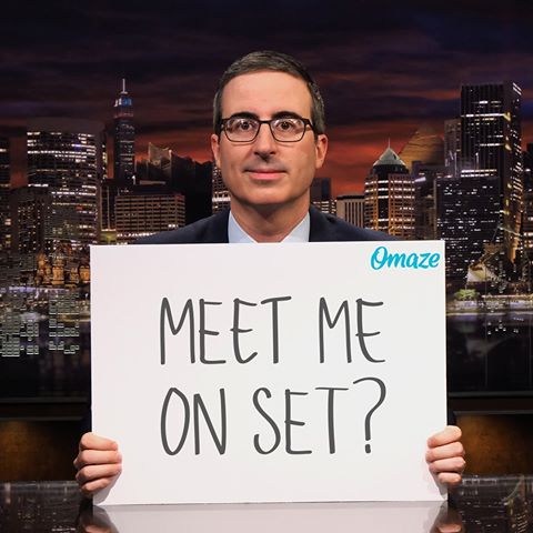 You could meet John Oliver and appear on Last Week Tonight... as a ridiculous over-the-shoulder graphic! Donations benefit the International Refugee Assistance Project. Enter now with the bio link. #omaze