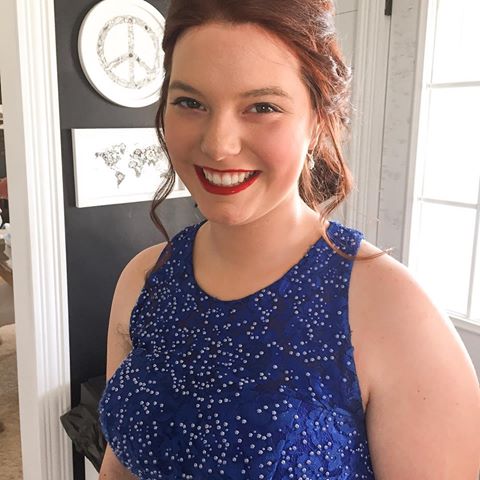 This girl had an awesome time at her spring formal last night. She decided she’d rather wear her dress from last year and spend money on getting her hair done. Good choice. Beautiful hair Megan!