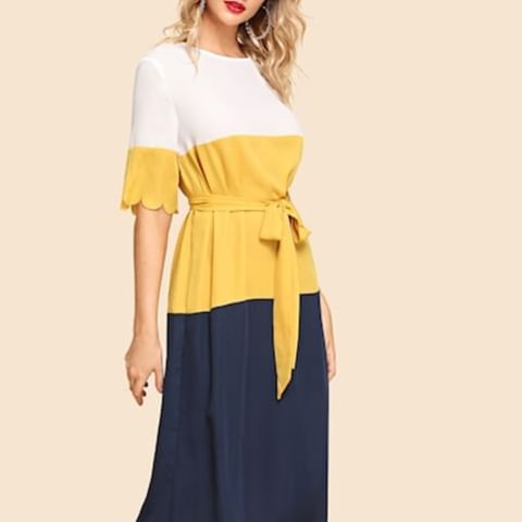 Stand out from the crowd in the Embrace Dress!  Scallop Edge Colorblock Self Tie Dress 💛💛💛 @jerryapparelshop  SHOP THE DRESSES > http://bit.ly/2JhbcV8 
#accessories #clothes #dress #dresses #designer #fashionable #fashionaddict #fashionblog #fashiondiaries #fashiongram #fashionpost #fashionstyle #instastyle #look #lookbook #lookoftheday #menstyle #WOmenswear #outfitoftheday #shoes #streetfashion #streetwear #style #styleblogger #stylish #trend #trendy #whatiwore #wiw #wiwt