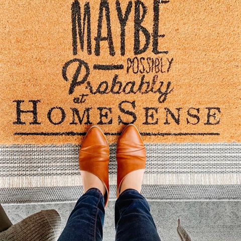 I don’t think I could have found a more accurate door mat 🤣🤣🤣 so I like to shop 🤷🏼‍♀️ ......not sure why my husband doesn’t find this as amusing??? Lol  #donthate #berightback #myhomesense 💸💸 (also, shoes are my fav purchase from @target 🙌🏻)