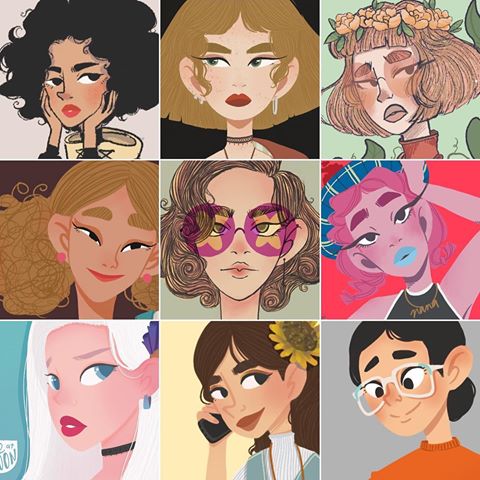 I joined the wagon! #faceyourart 
In this piece I have myself, #nanatheshrimp, some draw in your style, original pieces and more, you can see the whole pieces in other posts! 
#drawthisinyourstyle #reatnoon #drawing #nanatheshrimp #handmade #procreate #art #sketch #ipad #girl #face #flowers #colors