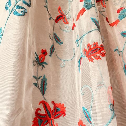WIP..More for nature lovers this summer! Offwhite sheer curtains with hand embroidered florals and birds. #sheercurtains #india #handicrafts #handcrafted #curtains #spring #summer #handembroidery #birds #homedecor #cheer #homefurnishing #embroidery #softfurnishings #homesweethome #homedecoration #interiordesign #apartmenttherapy #instahomedecor #instainteriordesign #howihome #miradorlife #decordrama #brightspaceswelove #beautifulhomesindia #handmadeinindia #interiordecorating #interiordesigner #homestyling 
Log into www.rangsaga.com to view more products or call/whatsapp us at 9870572727 to place orders or explore customisation options.