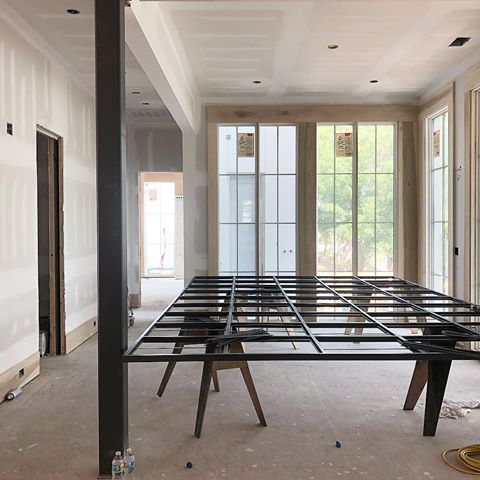 This is a steel and glass wall getting ready for install that my clients dreamed up for their home office. I love it when the foundation for design is so strong from the beginning. The concept for this space is one of my favorites! (Builder: Madigan projects)
.
#interiordesign #teamworkmakesthedreamwork #charlestoninteriors #charlestoninteriordesign #modernhomes #charlestoninteriordesigner #interiorinspiration #interiordesigner #homegoals #homeinspiration #myhousebeautiful #interiorinspo  #interiordecorator #interiorlovers #beccajonesinteriors #interior123 #steelwall 
#charlestoninteriordesign #homedesign #interiordesignideas