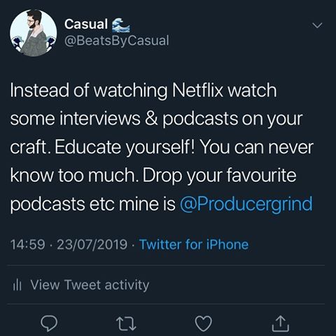 S/o @producergrind they always coming with new dope informative podcasts! Drop your favourite in the comments #beatsbycasual