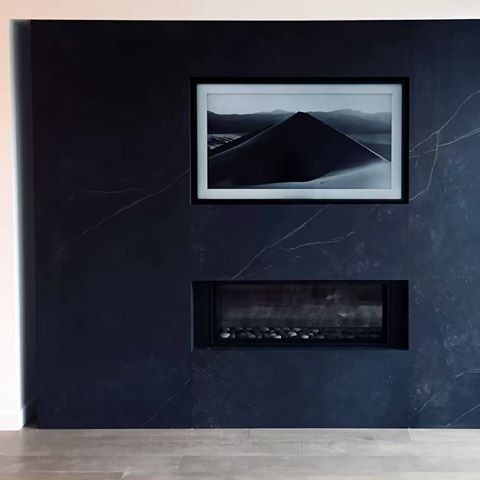 Ready for move in at one of our #urbaninfill homes.  @dektonbycosentino clad fireplace and #theframe #tv above doubles as #art when not in use.
.
.
.
.
#residentialdesign @samsungus @samsungcanada #residentialarchitecture #architecture #modern #modernarchitecture #contemporarydesign #canadianarchitecture  @archdigest #winnipeg #manitoba #design #architecturelovers #moderndesign #archidaily #modernhome #luxuryrealestate #luxury #luxuryhomes #interiordesign #design @canadianarchitect #architect #archidaily #architettura #houzz #moderninteriors #architettura #architecturelovers
