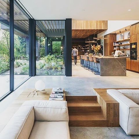Step down, look out and mixed materials ... so many ideas to steal from this space! .
 @top.home.design
・・・
I love the flow in this home. I am a sucker for split levels to begin with.
Lots of glass for natural light and the stone & wood combo is just perfect 
What do you think?
The Villa is in Amsterdam and the image was found @marmolradziner.
.
.
#thd.design
#22architects
#bedroom 
#luxuryhomes #bathroomdesign #diningroom #interiordesign 
#architecture  #designmilk  #apartmenttherapy  #moderndesign 
#carolbrasileiro.arq
#inspire_me_home_decor
#designer.sunday  #homesandgardens,, #HouseBeautiful
#homeseeing #decorlovers
#interiordesign  #interiordesigner #interiordecorating #kitchendesign #kitchen
#modernkitchen #interiorstudio #interiordesignlovers #homeinteriordesign #interiordesignersofinsta #interiordesignerslife