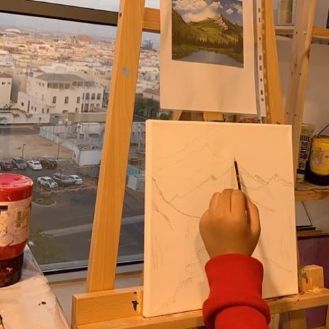 #teenager #art #jeddah #painting #learning #teaching #workshop