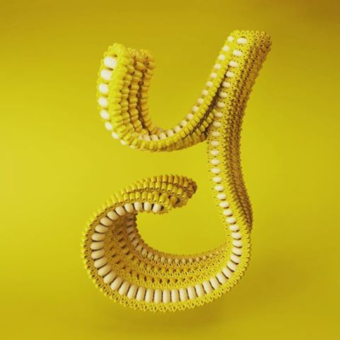 Yellow wormy crochet @36daysoftyp
#36daysoftype #36days_y #motiongraphics #y
 #letter #design #graphic3design #3dart #3d #animation #adobe #aftereffects #c4d #cinema4d #mograph #yellow #customtype #graphicdesign #graphicdesigner #ig_romania #designinspiration #type #goodanimation #thedesigntip #thedailyanimation #handmadefont #texture #lettering #render #digitalart