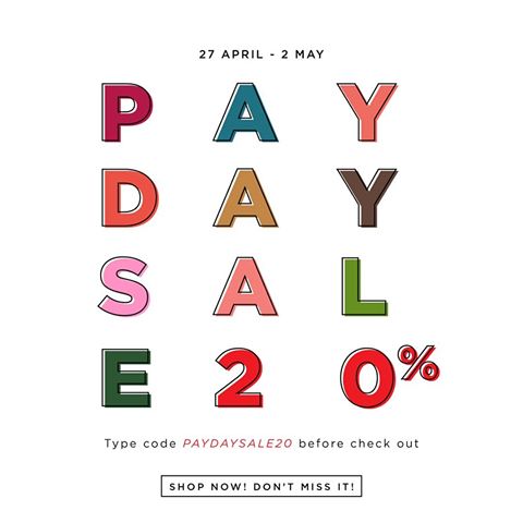 Payday Sale 20% on our selected table runners and cushion covers! 
27 April - 2 May 2019!  Type code "paydaysale20" before checkout to get the discount.
