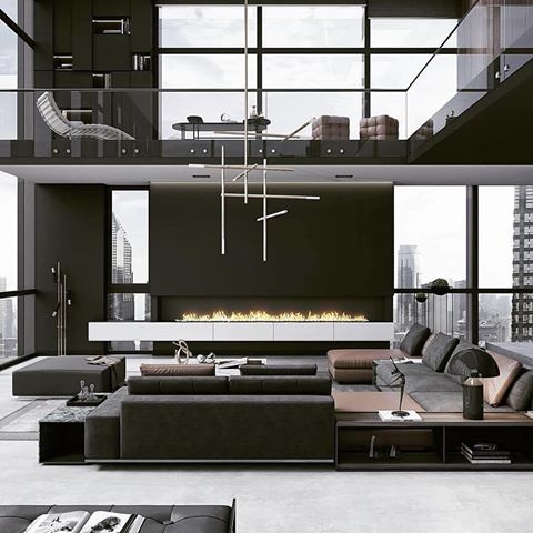A modern penthouse designed by @georgios_tataridis in Chicago.
Perfect balance of comfort and style.