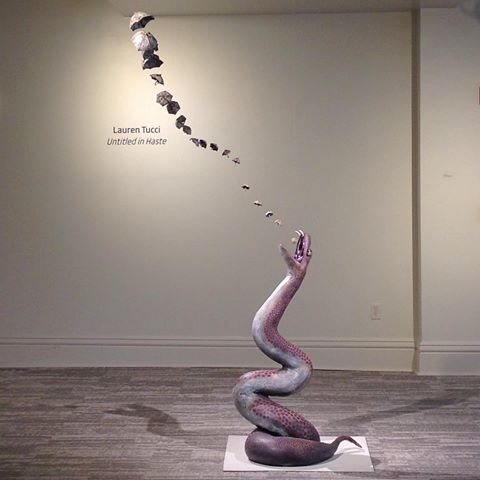 For #internationalsculptureday I wanted to post an older piece that’s in the @iowa_ceramics_center collection. This was the first large scale, multi-part sculpture I had made; and I created it during my residency there. It’s still one of my favorites.
.
.
.
“The Protector being Fed” [total installation 144” x 100”]
.
.
.
#isday #cedarrapids #sculpture #ceramicresidency #iccgs #throwback #tbt #snake #animalsculpture #surreal #surrealsculpture #umbrellaeater #laurentucci