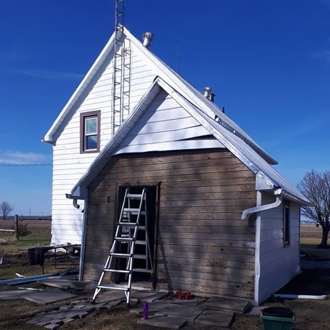 Yep, I can do that too.  Such a gross job removing the siding.
It's gonna look so good... #surprise
A little day off demo.
#outwithalltheold
#diy #renovation #reno #restore #restoration #farmhouse