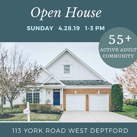 🎈🎈Open House🎈🎈
Sunday  4.28.19  1-3 pm
113 York Road - West Deptford.
.
.
.
.#dreamhome #forsale #homesforsale #retirement #downsizing #seniorcommunity #homes #newjersey #nj #southjersey #newjerseyrealestate #njrealestate #southjerseyrealestate #westdeptford #activeadultcommunity #beautiful #realestate #realtor #realestateagent #njrealtor #openhouse #lifestyle #homeselling #dreamhome #happiness #makeityours #lakelife #moving #kellerwilliams #kw #movewithtaryn