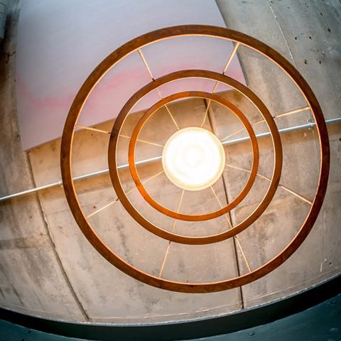 Industrial #lighting #circle #farmyardrestaurant #industrialdesign #norwich #restaurant