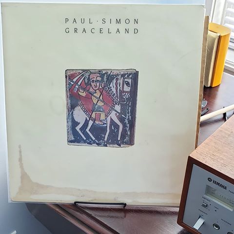 Some water damage, but the vinyl is nice! And it was $1..:) #paulsimon #graceland #vinyl #records #nowspinning #nowplaying
