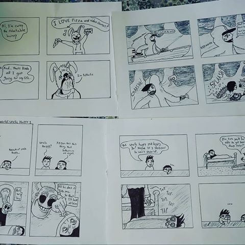 My first 4 comics in one shot #comic #comics #display #work
