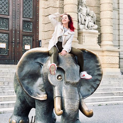 Слона стоя оседлаю🐘
.
.
.
.
.
#вена #австрия #fashion #style #likeforlikes #девушка #слон #путешествие #стиль #girl #elephant #vienna #austria #travel #redhair #travelblogger #nikeairforce1 #nike #smile #happy