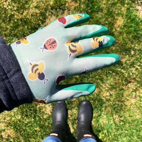 Today’s look is brought to you by “youth” gardening gloves! 🐝 They fit great... and oh so cute!!! ❤️ #beebrave .
.
.
.
.
.
.
#springhassprung #springtime #garden #gardening #greenthumb #yard #yardcleanup #weekend #weekendvibes #yardwork @homedepot @hunterboots #sunday #sundayvibes #sundayfunday #gardeningtips #gardeners #springtime #plants #planting