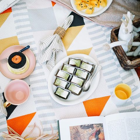 How about a spring picnic?  Green tea pastries from @kumoriph  blanket and toys from @westelmph  napkin and ring, plates, baskets and pink cup from @potterybarnph .
.  #theeverygirlathome #designsponge #designinspiration #hgtv #currenthomeview #apartmenttherapy #inspiredhomeliving #decorate #lifestyleblogger #lifestyleblog #designblog #homedesign #homeblogger #homeplanner . #homedesign #kitchendesign #whitekitchen #howyouhome #currenthomeview #bhg #manilablogger #bhghome #currentdesignsituation #simplystyleyourspace #stellarspaces #makehomeyours #myholidayhometour #nesttoimpress