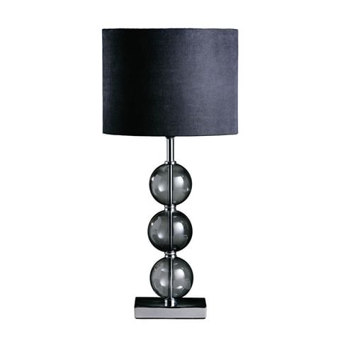 Shop this beautiful and designer table lamp with tinted black glass balls topped with black suede shade. Brighten up your home with this table lamp; it will look awesome in your bedroom, living room or living space. Let your living room or bedroom shine with this black and golden table lamp.
#RetailFurnishing #tablelamp #lampshade #grey #glassballs  #black #homedecor #stylish #designer #HomeAccessories #design #furnituremakeover #furnishings #homefurnishings #interiordesign #interior #homesofinstagram #instahome #instahomedecor #instahomedesign #followforfollow #follow #follow4follow