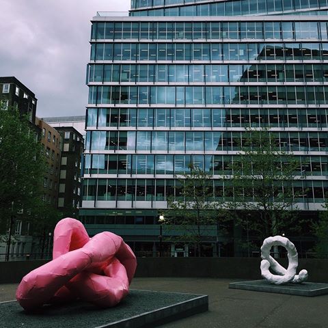 #London #UK #building #sculpture #window