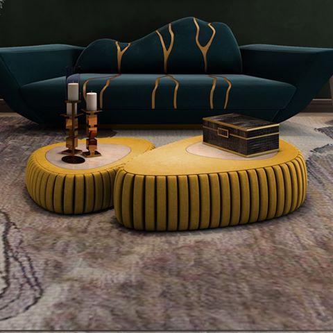 Perfect combination of yellow and sea blue cotton velvet, which brings glamour and elegance to this luxurious linving room.⠀
#Cappadocia coffee table & #Kintsukuroi sofa ⠀⠀
⠀
⠀
--⠀
⠀
⠀
 #ALMAdeLUCE #BespokeFurniture #contemporaryart #Decoração #Design #elegance #famousartist #famousplaces #goldinteriors #HomeDecoration #Interiors #LuxuryDesign #LuxuryFurniture #LuxuryInteriorDesign #LuxuryLifestyle #MadeInPortugal #midcentury #Moderndesign #Portugal #PremiumDesign #PremiumFurniture #vipinteriors