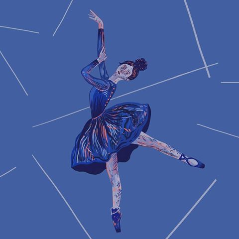 #illustrators #ilustracja #ballet #dance #women #draw #paint #blue #piruetas #vsco #print #poster #illustrationoftheday #workinprogress #decor #home #warszawa #poster #plakat #newone