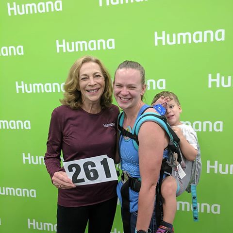 I was jealous of some friends of mine who got to meet the incredible @kathrineswitzer a couple weeks ago when she came into town for some @kyderbyfestival mini marathon/marathon festivities. Tonight at the expo, the stars aligned and I happened to be in the right place at the right time. I can't believe I got the chance to meet the woman who changed it all for women's running. It was an incredible opportunity to hold onto since I'm running my first full marathon later this year at @cbusmarathon. I was definitely holding back tears. Thank you Kathrine for being an inspiration to all of us who take up this sport and women everywhere. ❤️.
. . . . 
#kdfminimarathon #261 #befearless #womensrunningcommunity #runstrong #inspiration #hero #runningmentor #runninggirl #13point1 #itsracetime