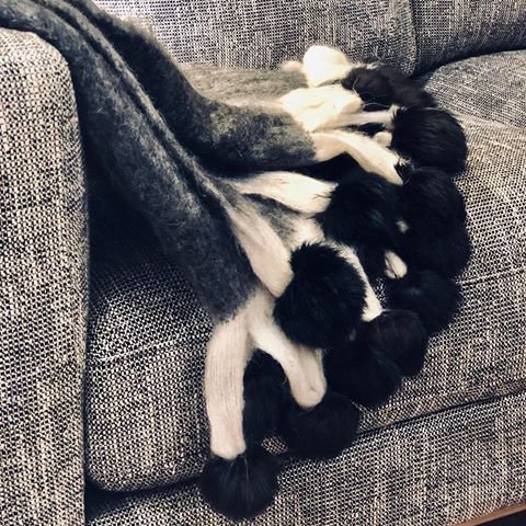 Just sittin on my sofa watching the London marathon in awe, considering the odds of me extracting myself from under this gorgeous throw to dig out my trainers. 
I wouldn’t put money on it! £79.00 #rabbitpompom #rabbitpompomthrow #blackwhite #interiordeluxe #cosythrows #furpompoms #luxuryhomeinteriors #homedecor #homeinspo #furthrows #luxurythrows #qualitythrows #homeaccessory #interioraccessories #softthrows #luxuryhomes #treatyourself #styleitliveit
