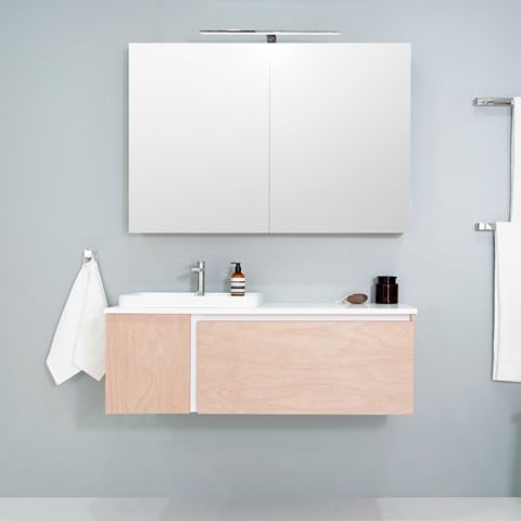 Our new Raw Birch Ply natural cabinet finish looks stunning on our Edge vanity, which features a two-way woodgrain design and finger-pull feature. #ADPVanities ⁣
⁣
* ⁣
* ⁣
* ⁣
* ⁣
* #rawbirchply#bathroomvanity#bathroom#vanity#australianmade#tiling#building#tiles#renovate#renovating#homedecor#bathroomreno#diyreno#bathroomrenovation#bathroomgoals#homerenovation#bathroomlove#bathroomideas#modernbathroom#buildingahome#bathroominspo#australianbusiness#wollongong#bathroomhappiness#newbathroom#bathroomdesign#bathroomsink#interiordesignideas#australiandesign⁣
⁣