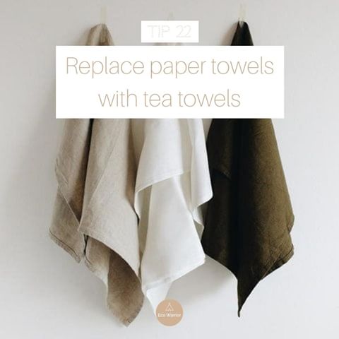 Tip 22: Replace paper towels with tea towels⁠
⁠
While this tip may not be entirely relevant to Plastic Free July... well, it's still plastic free, waste free and sustainable so how could we say no? 💚 We use paper towels because of their convenience, but not only are they a drain on resources and a huge source of waste, they're also more expensive over time. Tea towels do the same job but are waste free, machine washable and can last you a lifetime!⁠
⁠
📸 @pinterest - Wind Kiss⁠
⁠
⁠
⁠
⁠
⁠
⁠
#sustainableinfluencers #minimalwaste #environmentallyfriendly #zerowastelifestyle #nowaste #sustainablelifestyle #journeytozerowaste #wastefreeliving #nomoreplastic #zerowastesolutions #ecofriendly #wastefree #bethechange #sustainable #sustainableliving #zerowastelifestyle  #nowaste #sustainablelifestyle #yayforearth #packagefree #zerowaste #plasticfreejuly #plasticfree #noplastic #recycle #upcycle #zerowasteliving #earthfriendly #zerowastejourney⠀