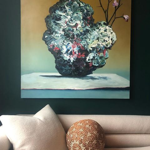 Kips Bay Show House sneak peak! A huge thank you to all of our friends who helped us pull this together in a matter of weeks. @lizparks of Parks Fine Art curated the artwork in our space, including this incredible painting by British artist @ivanseal // Newly launched Isfahan fabric from @apparatusstudio for @lamaisonpierrefrey adds a finishing touch! #studiodb #kipsbayshowhouse19 #apparatus #pierrefrey #hollandandsherry #parksfineart #prestigefurnitureanddesign #benjaminmoore #thankyou #kipsbayandkohler #design #interiors #interiordesign #kipsbay #architecture #decor #art #boudoir