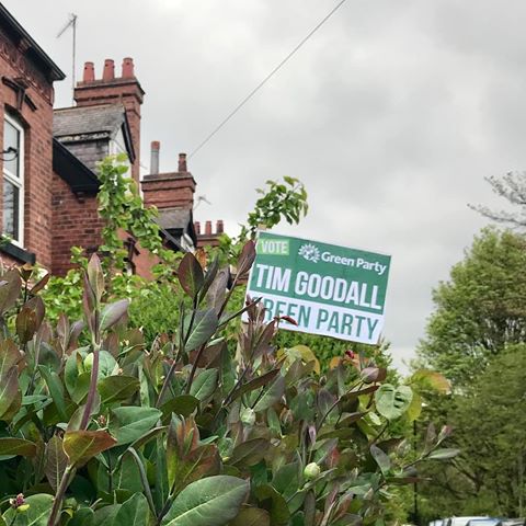 Only downside of being the #greenparty, sometimes our posters blend in a little 😁💚💚💚💚 let us know where you spot them. #leeds #headingley #vote #election #hydepark #adel #woodhouse #green #students #residents